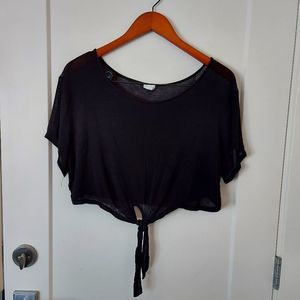 GARAGE semi sheer crop top